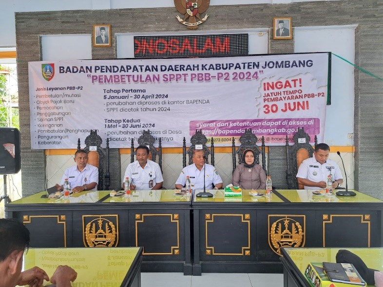 BAPENDA KABUPATEN JOMBANG SUKSES GELAR SOSIALISASI PBB-P2 SEPANJANG JANUARI 2024